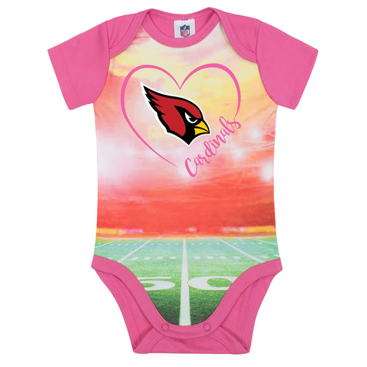 Arizona Cardinals Baby Girl Short Sleeve Bodysuit